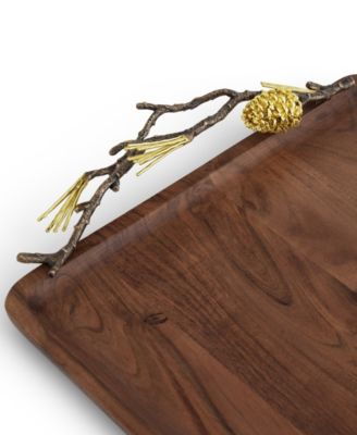 Pinecone Medium Wood Tray