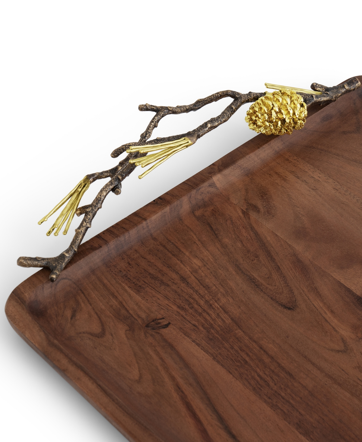 Michael Aram Pine Cone Medium Wood Tray In No Color
