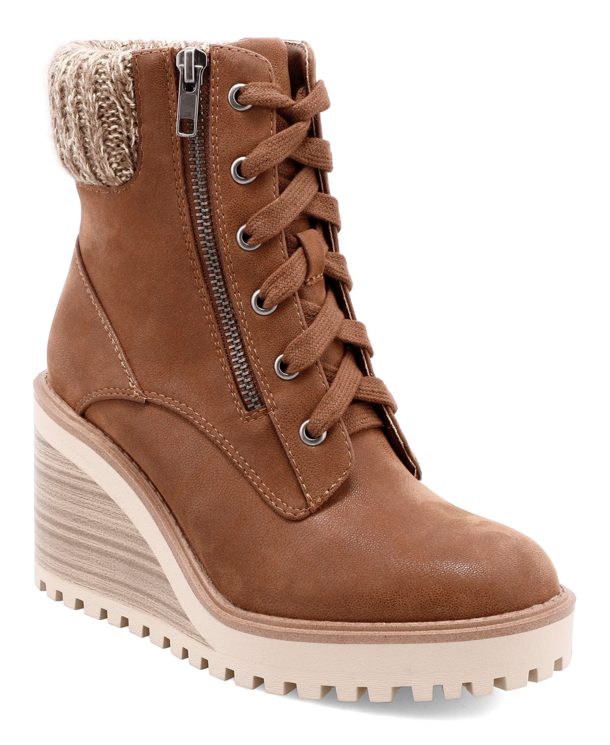 MIA WOMEN'S CHAZ LUG SOLE WEDGE BOOTIES 