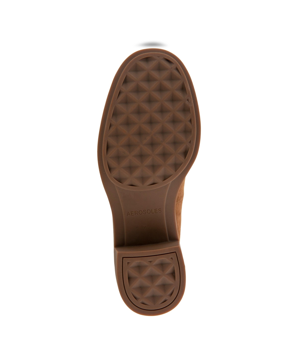 Shop Aerosoles Women's Gibes Block Heel Loafers In Brown Tobacco Suede