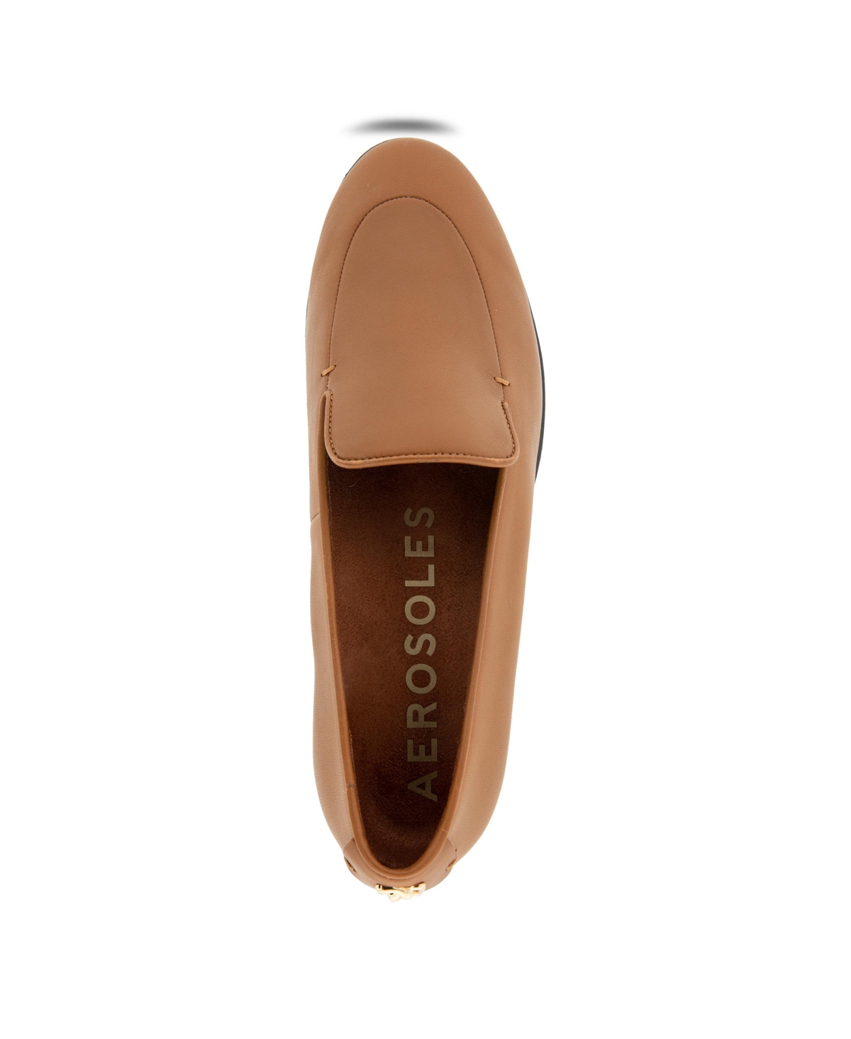 Shop Aerosoles Women's Wells Block Heel Loafers In Black Shiny Smooth Leather