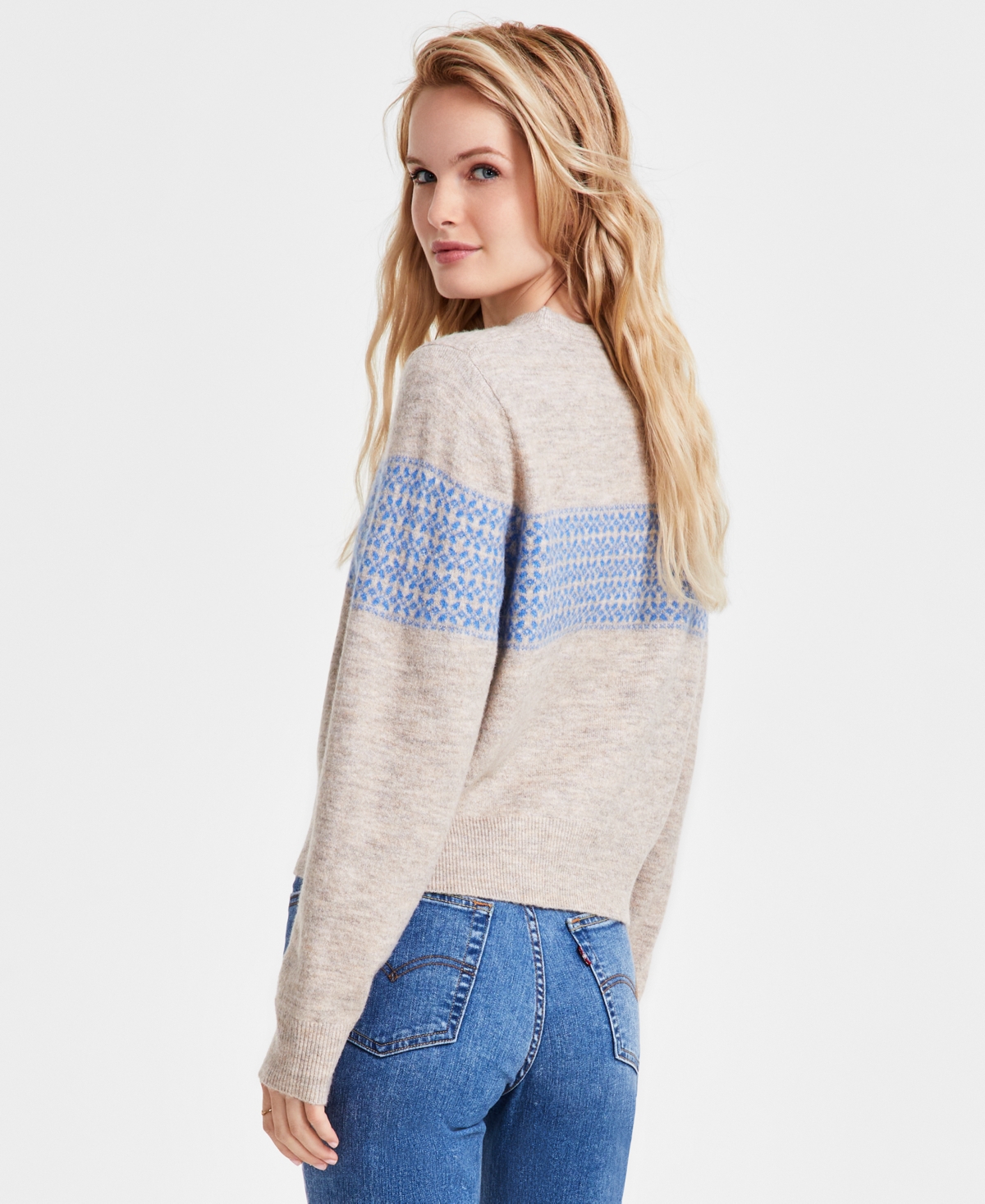 LEVI'S WOMEN'S FAIR ISLE STRIPE SWEATER MACY'S EXCLUSIVE 