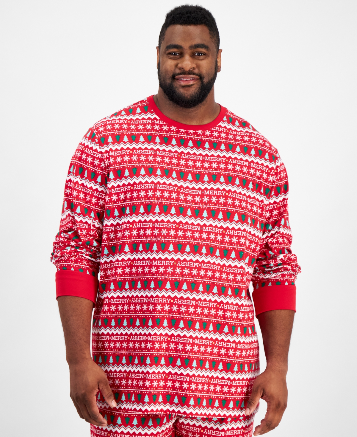 Holiday Lane Big & Tall Merry Mix It Cotton Matching Family Pajamas Set, Created for Macy's