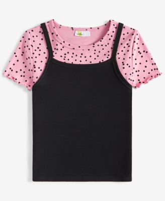 Epic Threads - Little & Big Girls Dot-Print Layered-Look Top