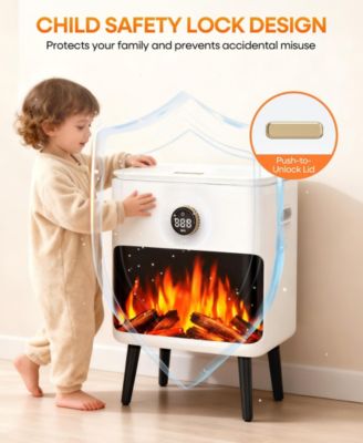 22L LED Display and Flame Effect, Fast Heating, Safety Lock, Timer, and Fragrance Disc Design Electric Towel Warmer Bucket