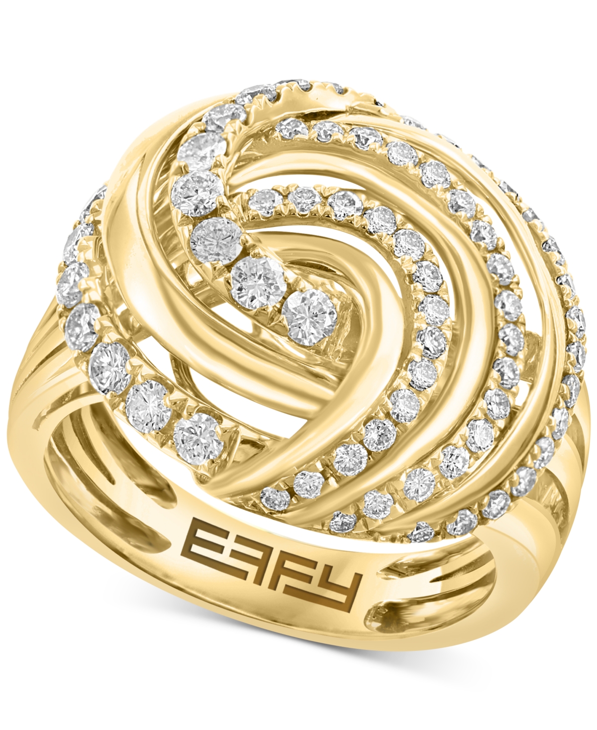 EFFY COLLECTION EFFY DIAMOND SWIRLING CLUSTER STATEMENT RING (1 CT. T.W.) IN 14K GOLD 