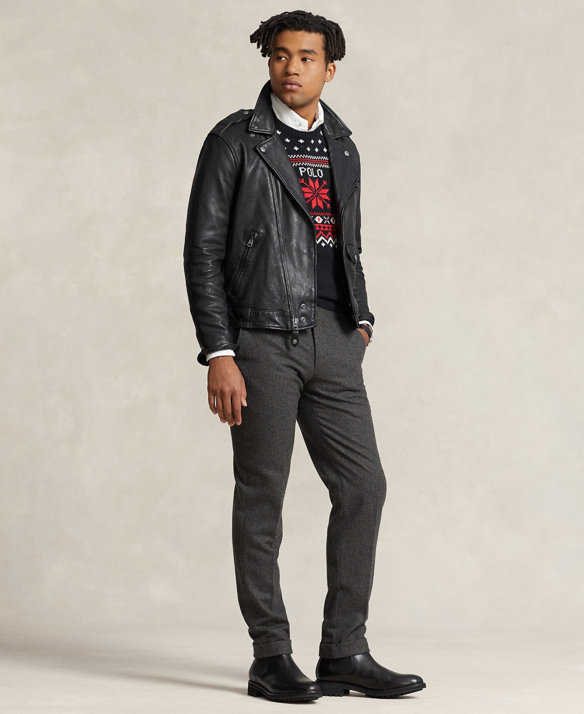 Polo Ralph Lauren Men's Iconic Leather Motorcycle Jacket