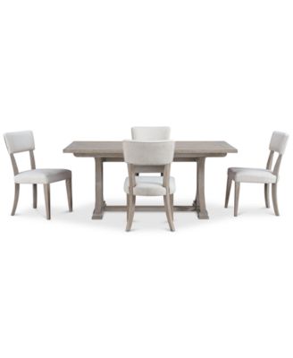 Sadie 5-Pc. Rectangular Dining Set (Table & 4 Upholstered Side Chairs), Created for Macy's