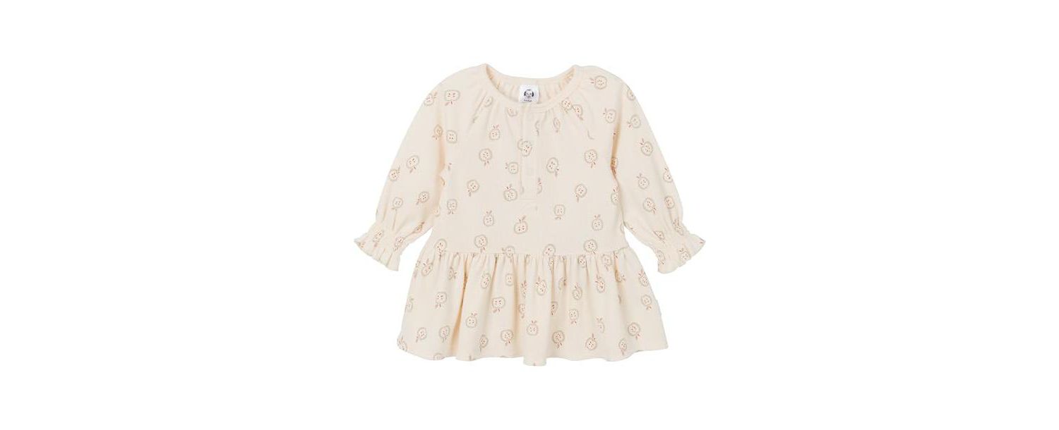 Baby Girls Long Sleeve Apples Dress