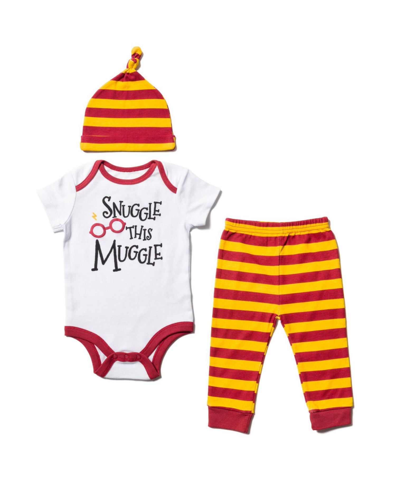 Baby Boys Baby 3 Piece Outfit Set: Cuddly Bodysuit Pants Hat