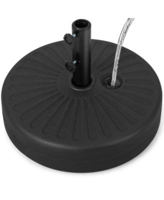 19.5 Inch Fillable Round Umbrella Base Stand for Yard Garden Poolside-Black