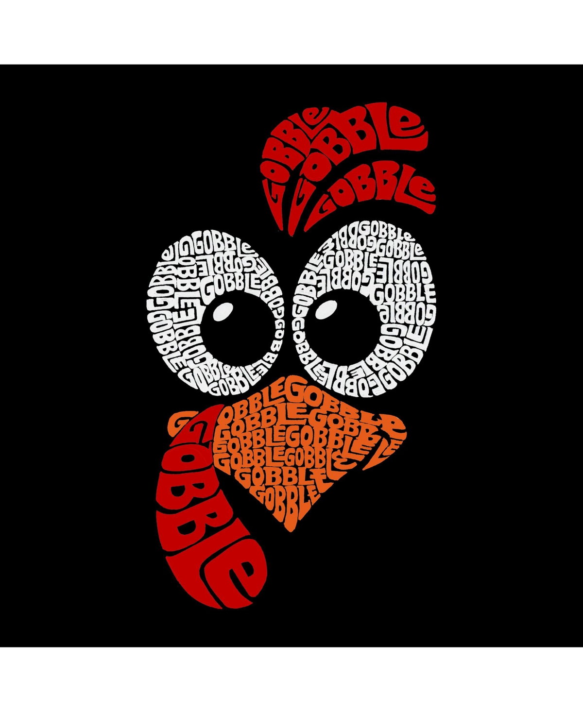 La Pop Art Girls Turkey Face Word Art Long Sleeve T-Shirt