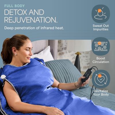 Infrared Sauna Blanket Full Body – Portable Lifepro Sauna Blanket with Adjustable Heat & Timer, Home Detox & Relaxation Sauna Blanket