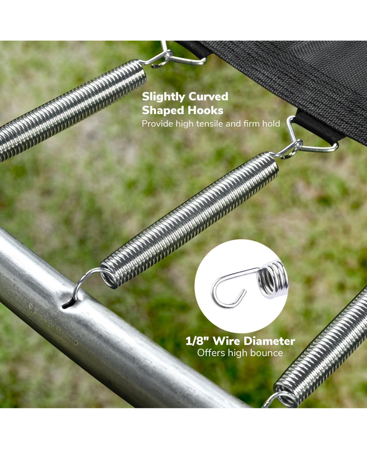 Yescom 8.25" Trampoline Springs Heavy Duty Replacement Springs Trampoline Accessories Trampoline Parts (Pack of 80)