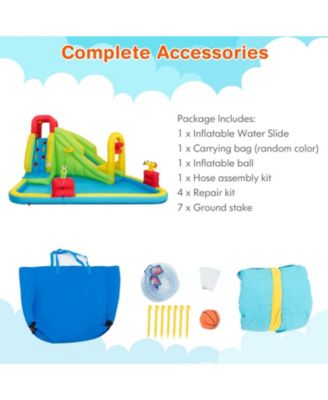 Inflatable Splash Jump Slide Water Bounce without Blower