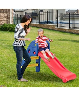 2 Step Children Folding Slide Plastic Fun Toy Up-down For Kids Indoor & Outdoor