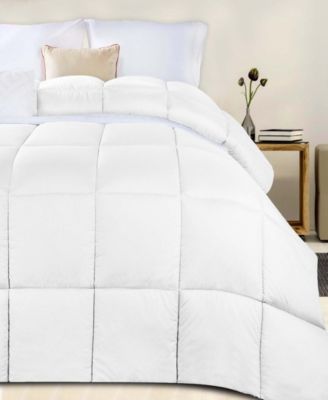 Superior Monochrome Basketweave Plush Microfiber Down Alternative Comforter, King