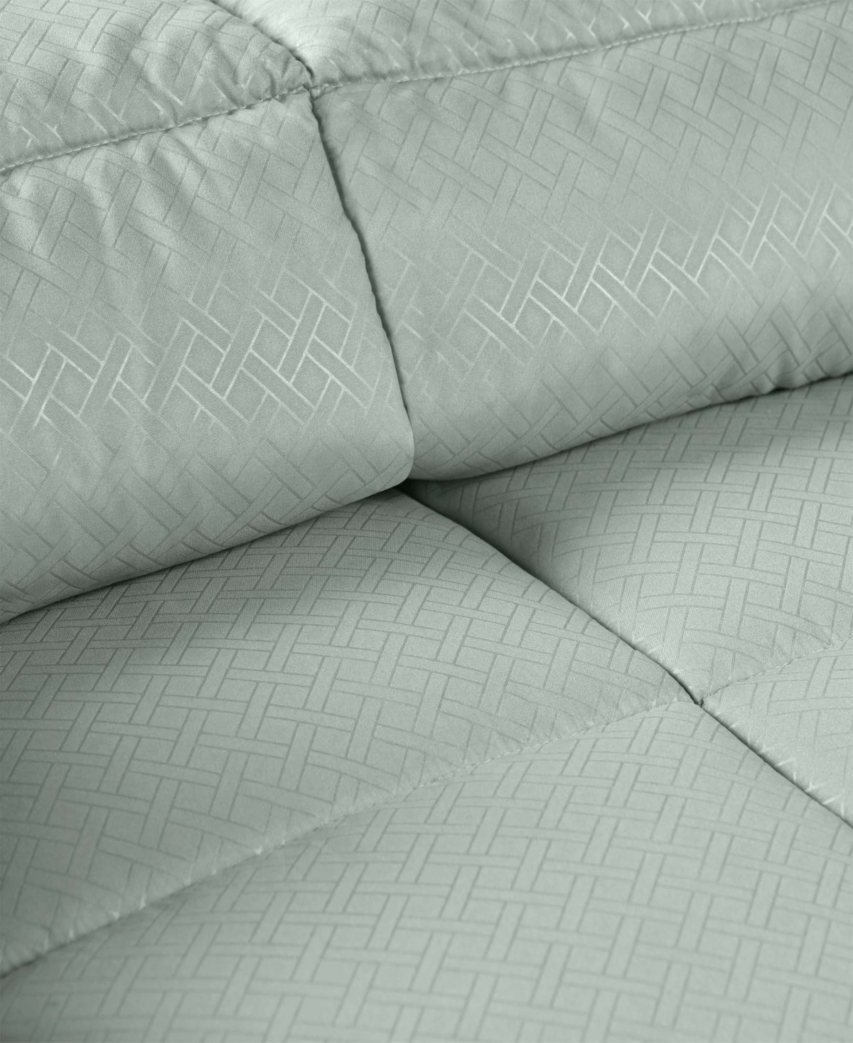 Superior Monochrome Basketweave Plush Microfiber Down Alternative Comforter, Full/queen In Jade