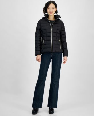 MICHAEL KORS フード付きクロップドジャケット XS チョコレート MICHAEL KORS フード付きクロップドジャケット XS チョコレート