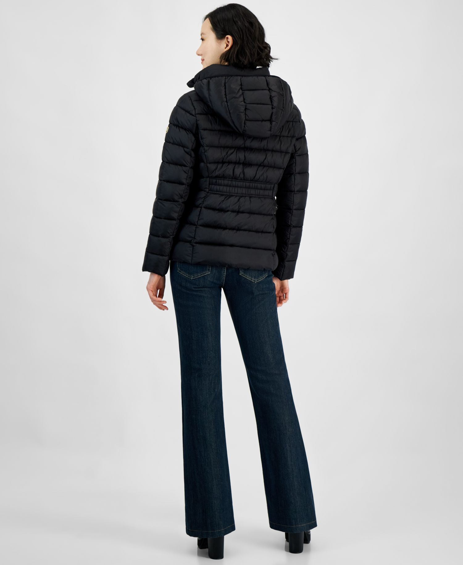 Women's Hooded Zip Packable Puffer Coat