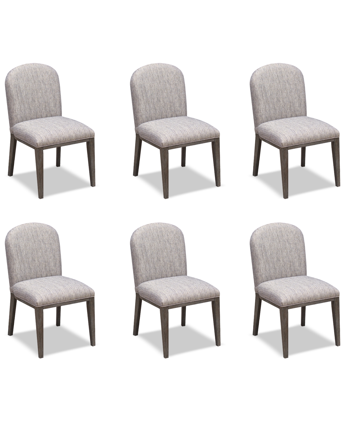 Macy's Griffith 6 Pc. Side Chair Set In Dark Gray