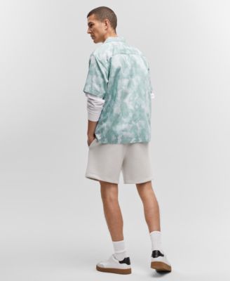 Men's Relaxed-Fit Printed Button-Down Camp Shirt, Created for Macy's 