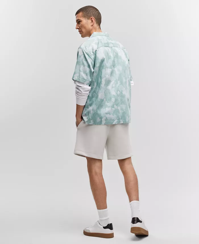 Men's Relaxed-Fit Printed Button-Down Camp Shirt - thumbnail 3