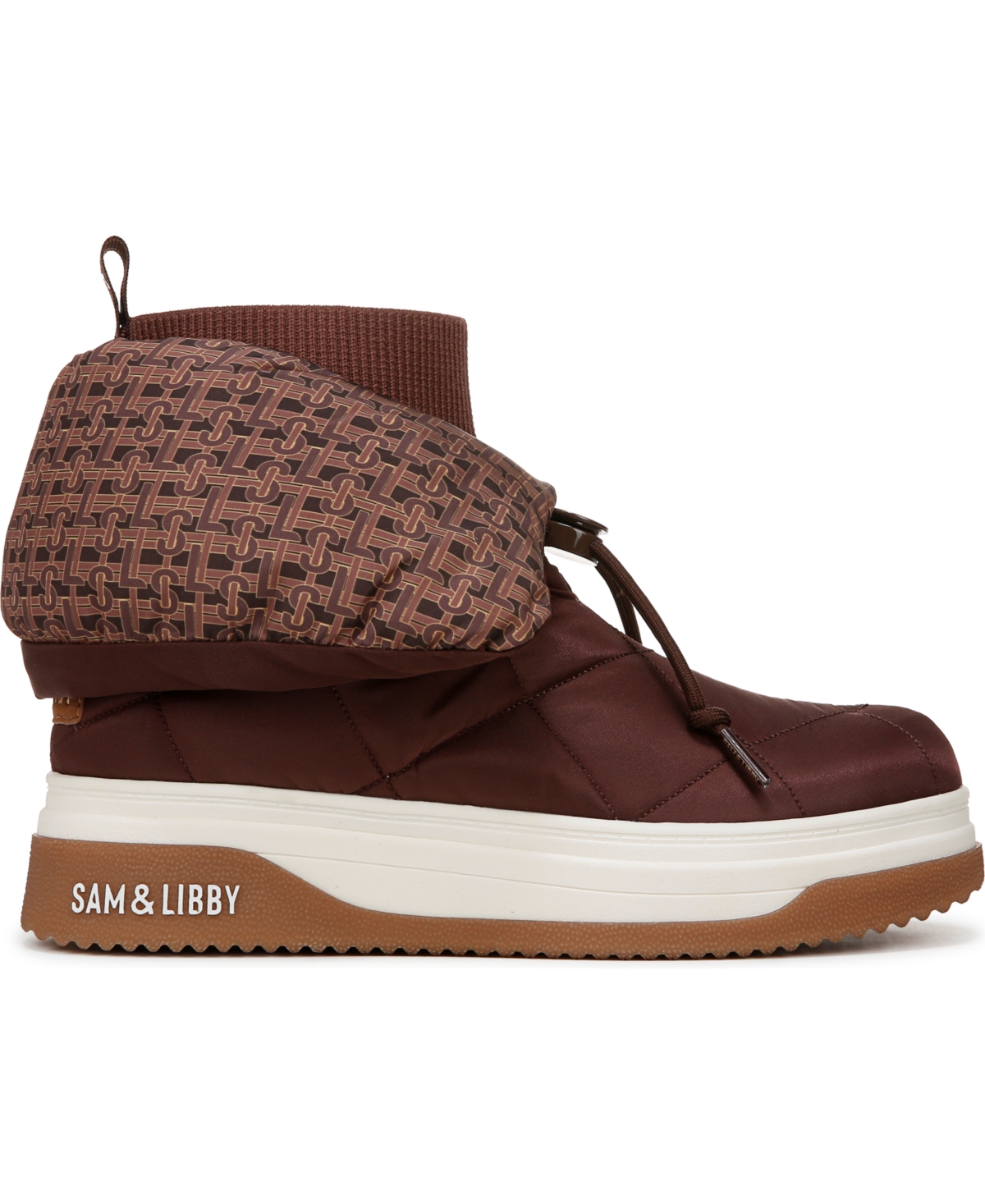 Sam & Libby Women's Cruz Fold Over Puffer Cold Weather Booties In Animal Print