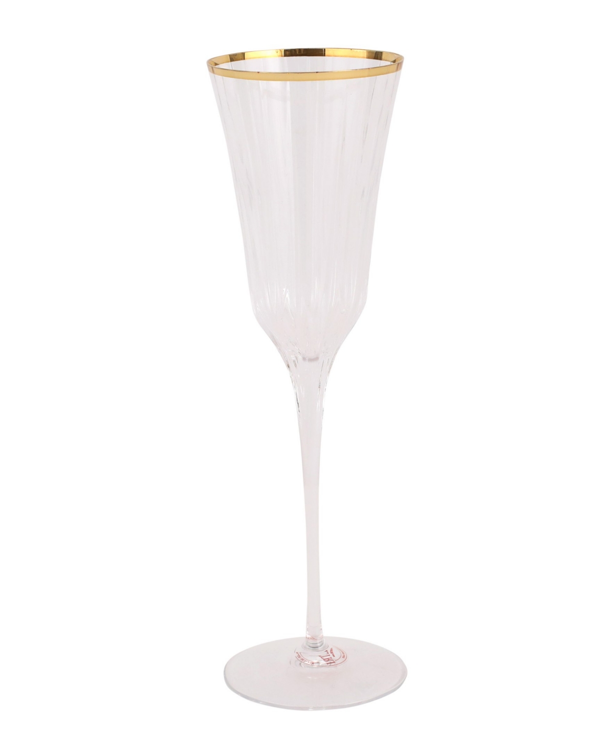Vietri Natalia Gold Rim Champagne Flute In Gold