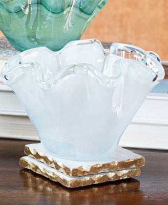 Onda Glass Petite Ruffled Bowl