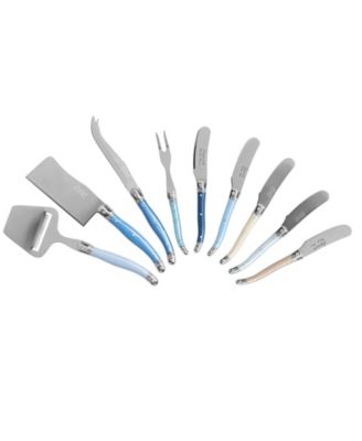 Essential Laguiole Cheese 9-Piece Knife and Spreader Set with Handles