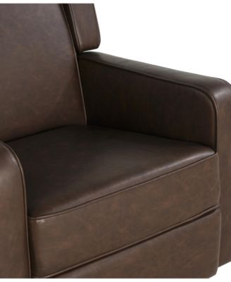 31.8"W Leather Ellicott Swivel Rocker Recliner
