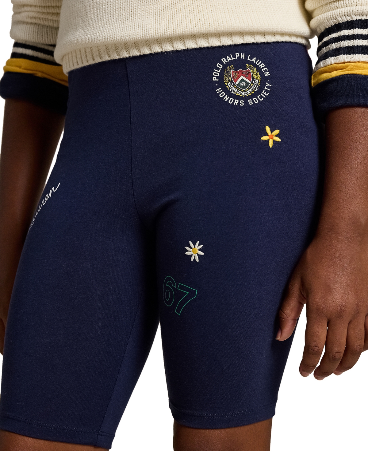 Polo Ralph Lauren Big Girls Graphic Stretch Jersey Bike Short