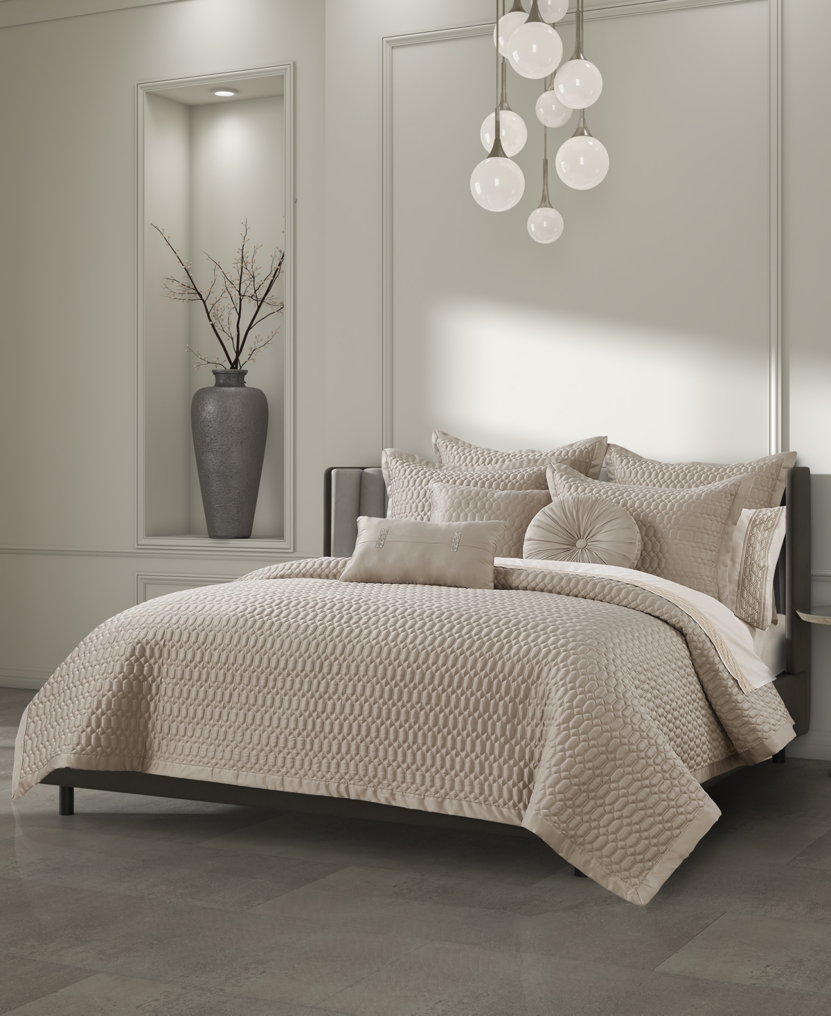 J Queen New York Brilliance 3-pc. Quilt Set, King/california King In Pebble