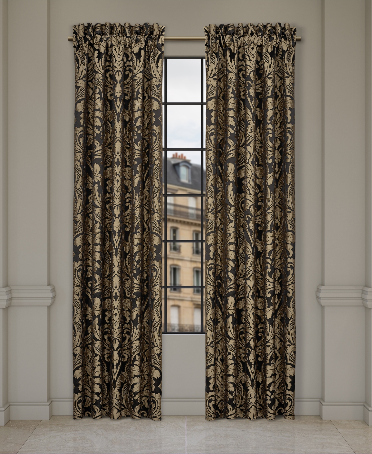 Brunello Window Panel Pair, 50" x 84" - Black