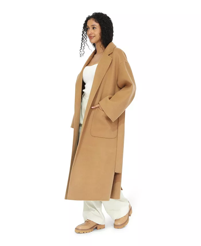 Women's Wide Awake Split Hem Overcoat - thumbnail 9