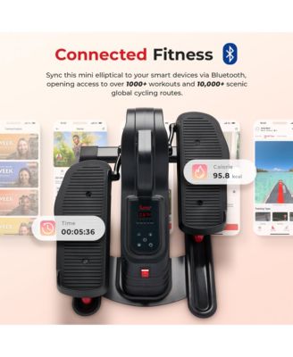 Smart Electric Motorized Under Desk Mini Elliptical Cardio Exerciser, Exclusive SunnyFit App Enhanced Bluetooth Connectivity