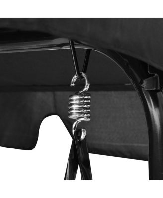 2 Person Weather Resistant Canopy Swing for Porch Garden Backyard Lawn