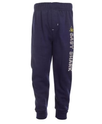 Baby Boys Shark Fleece Pullover Hoodie and Pants Outfit Set to