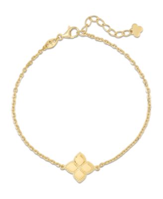 Clover Chain Bracelet in 14K Gold, 6.5 in adj to 7.5 in, approx. 2.4 grams