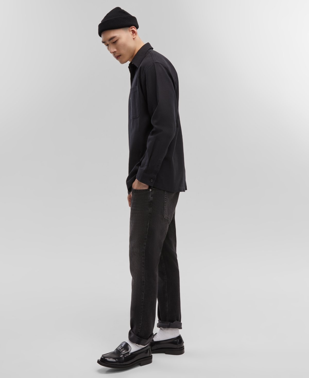 MODE OF ONE MEN'S RELAXED-FIT FLANNEL SHIRT, CREATED FOR MACY'S 