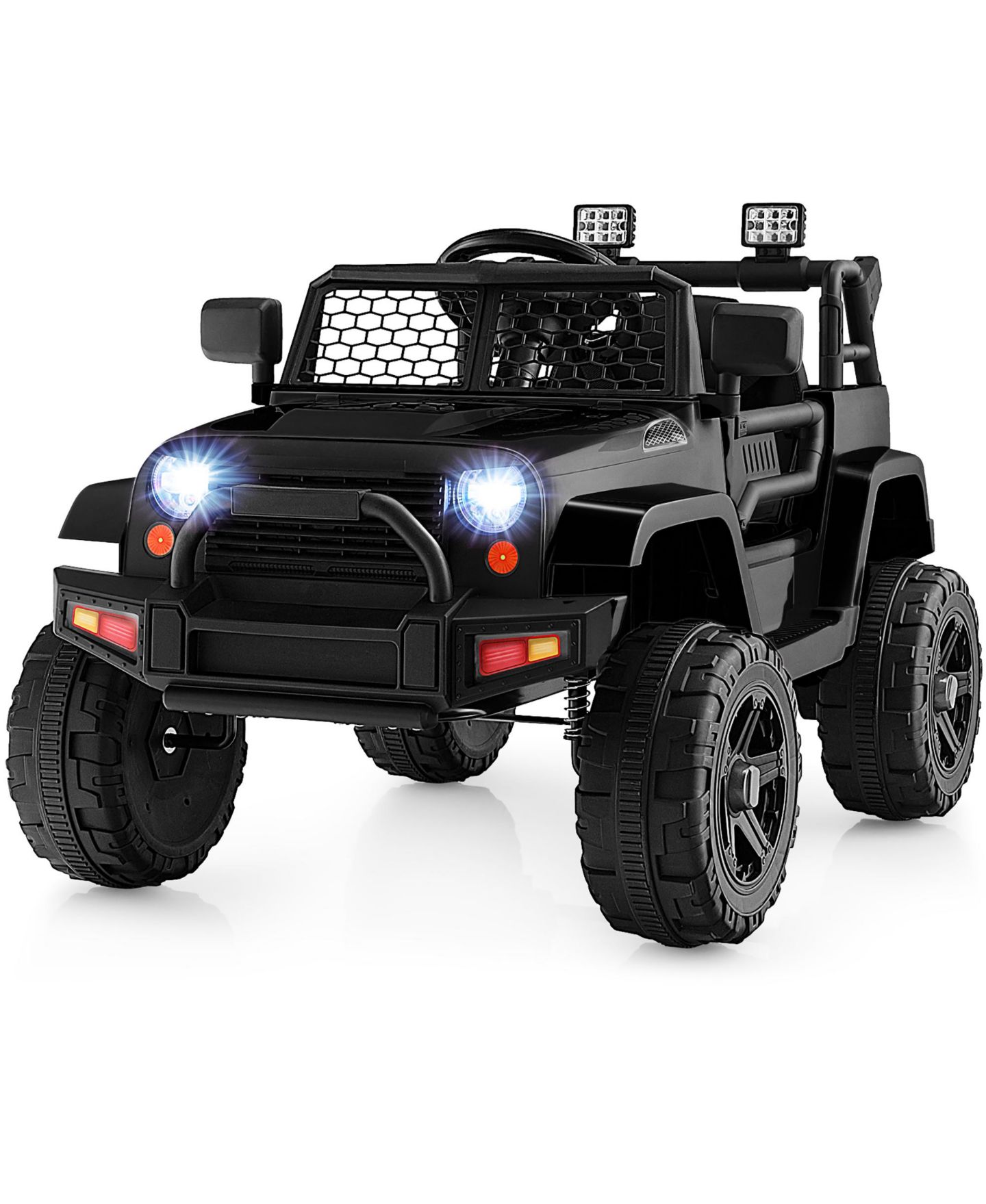 Детская игрушка Gymax 12V Kids Ride On Truck with Electric Remote Control, 39"L x 26"W x 26"H, 66 lbs. Capacity, Ages 3-7, цвет: Чёрный, вариант 1 — фото 1