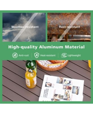 4-6 Person Portable Aluminum Camping Table with Carrying Bag