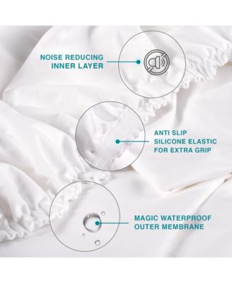 Luxury Organic Cotton Waterproof Mattress Protector with 17" Deep Pockets, Natural Breathable Fabric, King Size