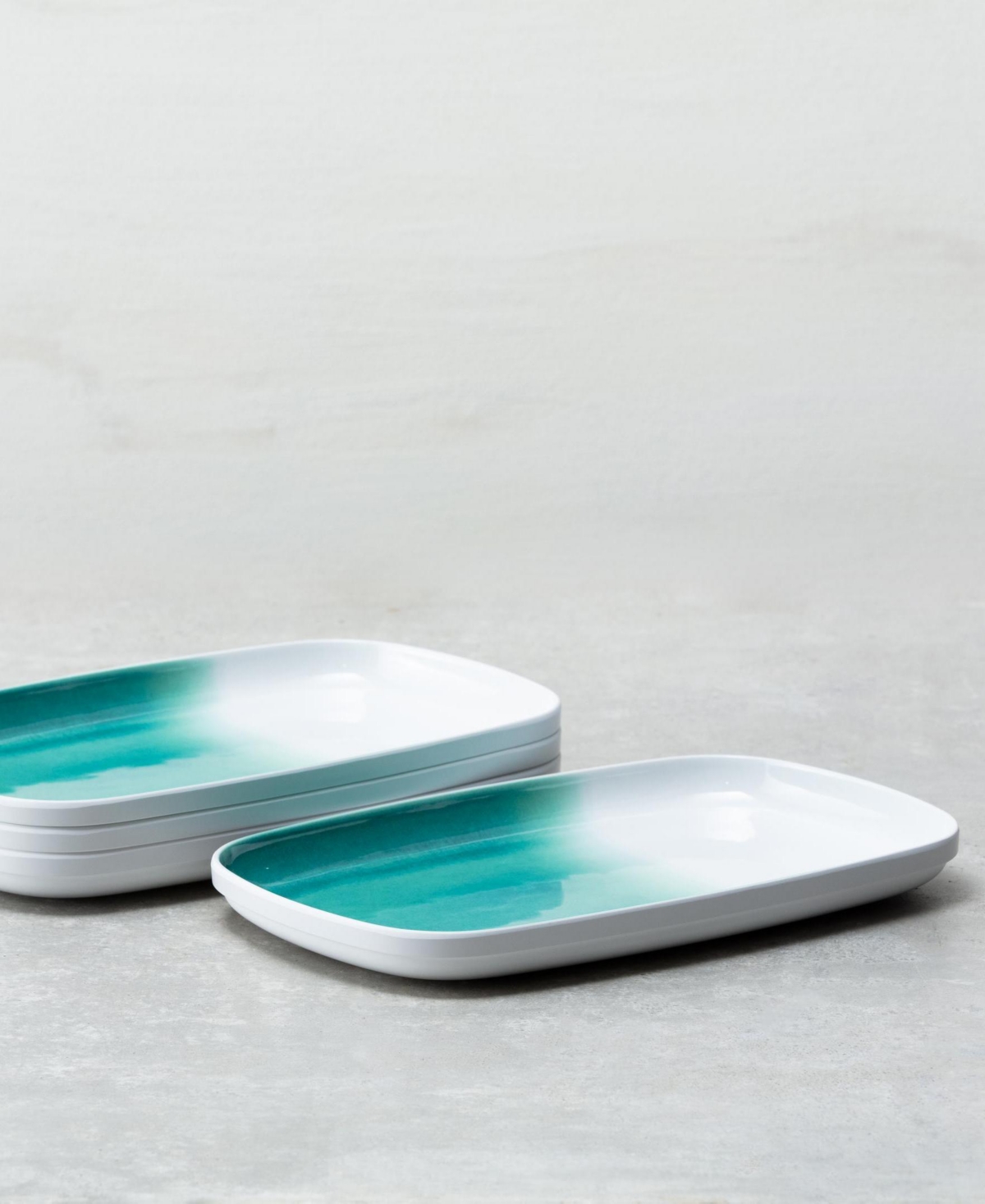 Melamine La Cote 14" Rectangle Platter - Mistral Gray