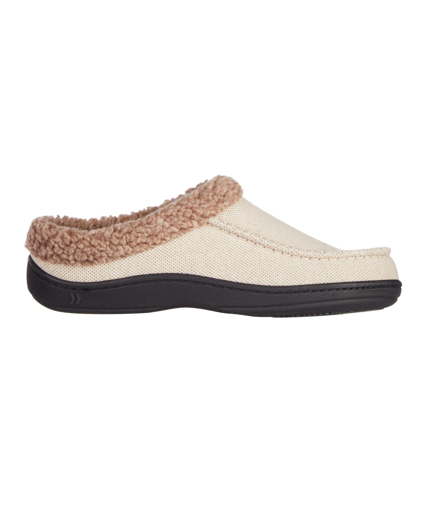Мужские сабо Isotoner Lewis Clog Slippers with Memory Foam, цвет: Серо-бежевый — фото 2