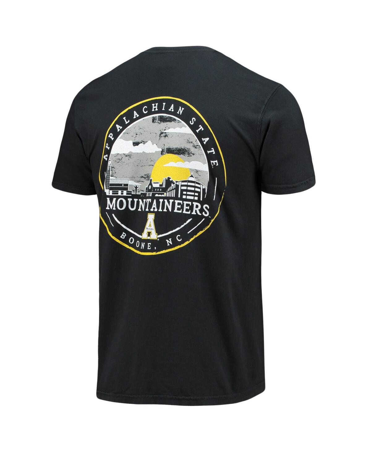 Image One Men's Black Appalachian State Mountaineers Circle Campus Scene T-shirt