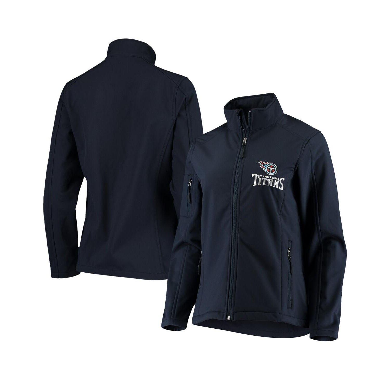 Women's Navy Tennessee Titans Full-Zip Sonoma Softshell Jacket