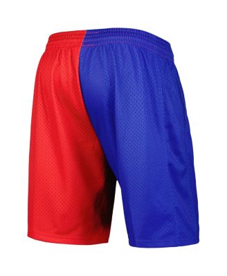 Men's Royal/Red LA Clippers Hardwood Classics 2000 Split Swingman Shorts