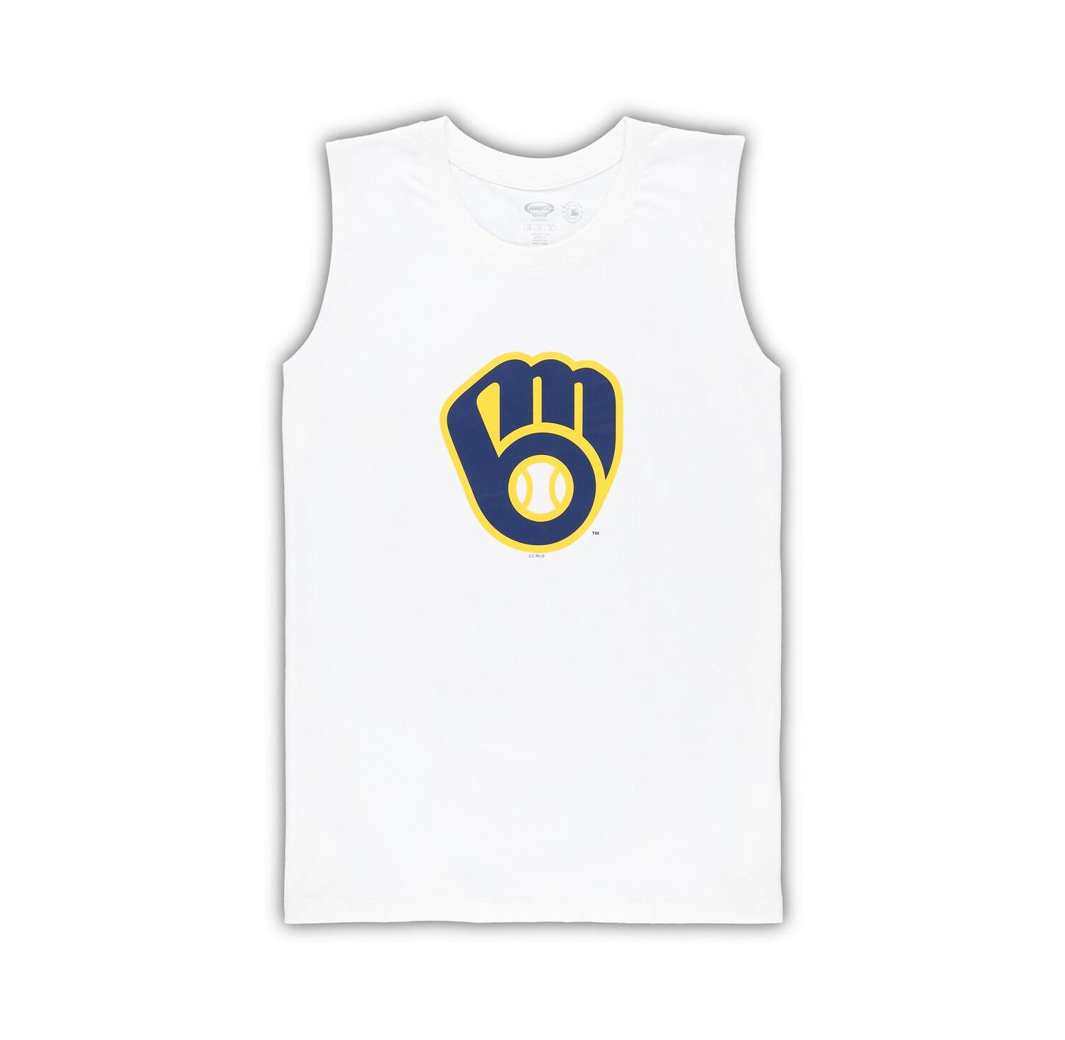 Women's White/Navy Milwaukee Brewers Plus Size Tank Top Shorts Sleep Set